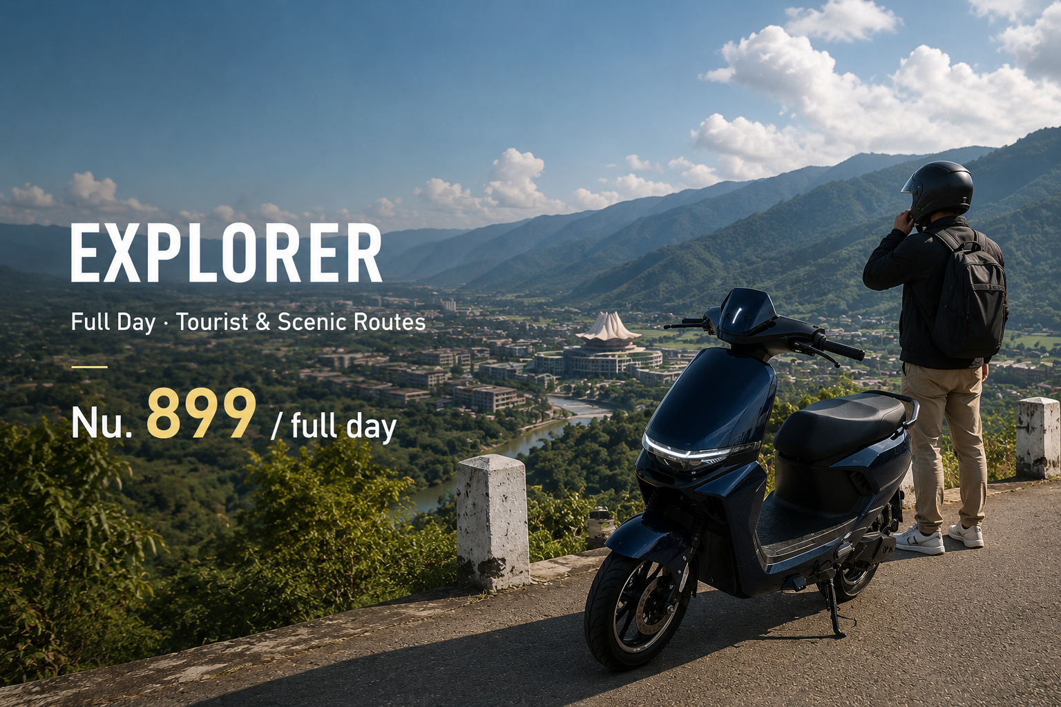 Doya Rental Explorer electric scooter for scenic GMC tours
